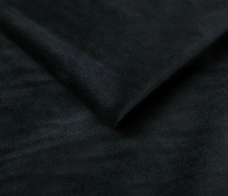 Czarne Łóżko Kontynentalne LUTO 160x200 cm z Pojemnikiem na Pościel