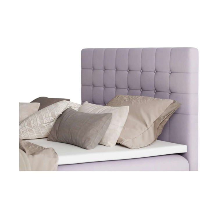 Fioletowe Łóżko Kontynentalne ALLERA 160x200 cm z Pojemnikiem na Pościel