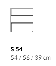 Stolik nocny czarny CAMELIA S54 z oświetleniem NOWOCZESNY CZARNY/DĄB WOTAN