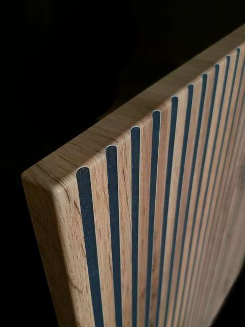 Stolik nocny czarny CAMELIA S54 z oświetleniem NOWOCZESNY CZARNY/DĄB WOTAN