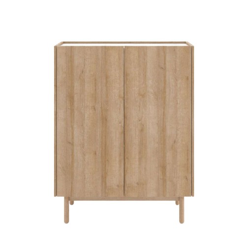 KOMODA wysoka NATURE KD97 Dąb Riviera / Marmur Bianco