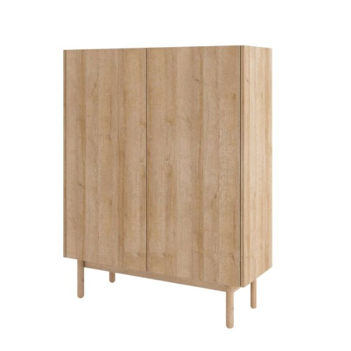 KOMODA wysoka NATURE KD97 Dąb Riviera / Marmur Bianco