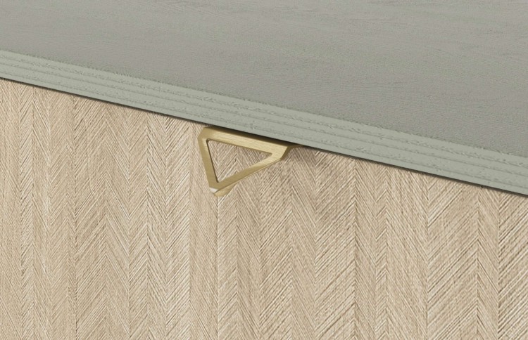 Stolik nocny ELEGIA beż/eukaliptus 54 cm BOHO do sypialni Z SZUFLADĄ skandynawski