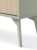 Komoda RTV ELEGIA skandynawska beż/eukaliptus 158 cm z półkami minimalistyczna BOHO