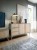 Komoda RTV ELEGIA skandynawska beż/eukaliptus 158 cm z półkami minimalistyczna BOHO