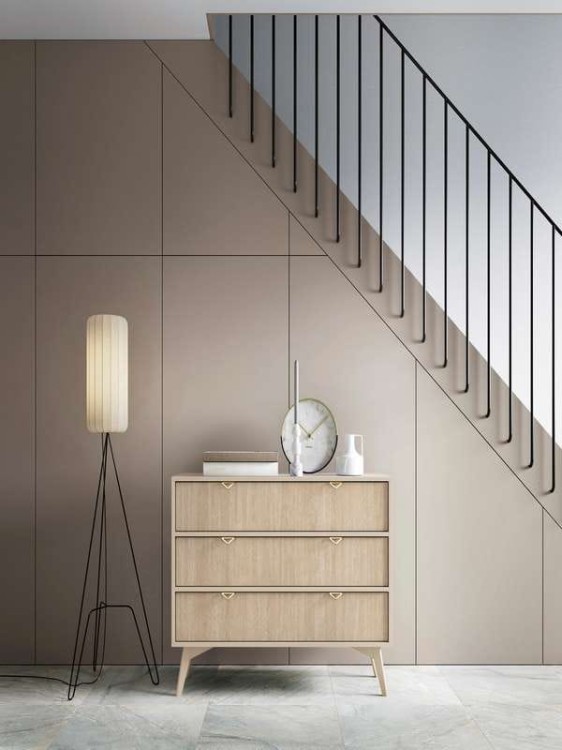 Komoda RTV ELEGIA beżowa skandynawska 158 cm z półkami minimalistyczna