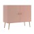 KOMODA RÓŻOWA ROSE 100 cm Z DRZWICZKAMI SKANDYNAWSKA POJEMNA NOGI WYSOKIE DREWNIANE