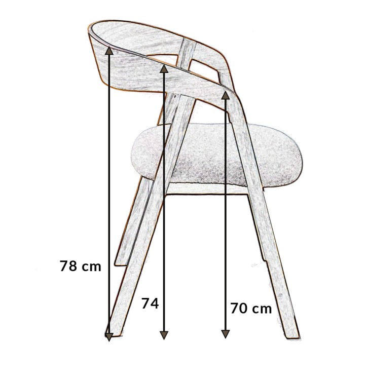 Zestaw 4x Krzesło Dębowe z Tapicerowanym Siedziskiem Dąb Naturalny Olejowany + Tkanina Velvet Riviera 100 (Czarny)