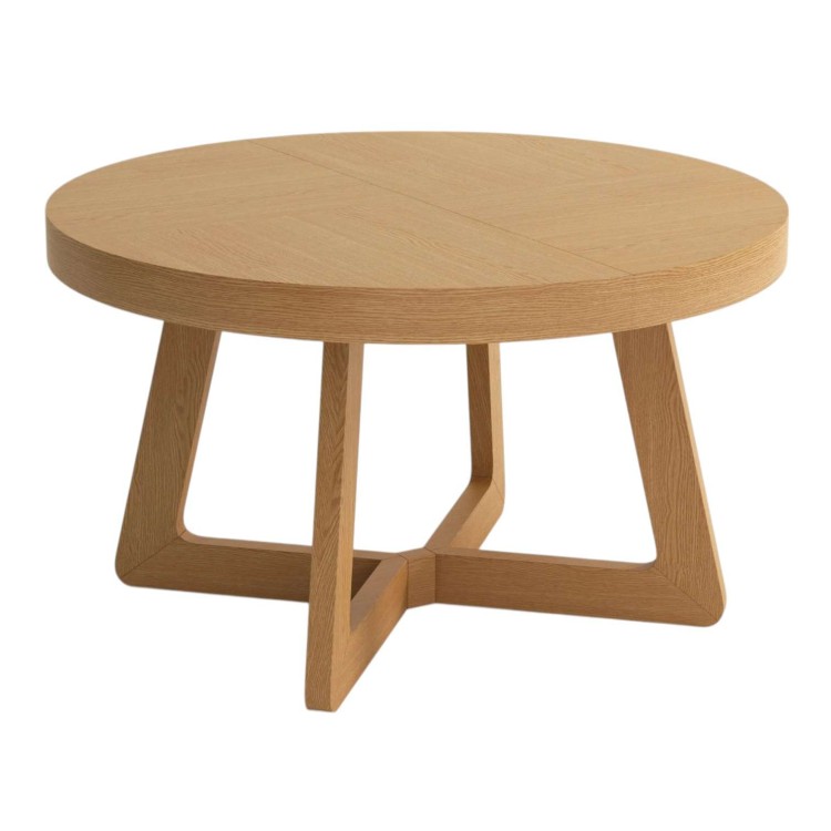 Stół fornirowany owalny EDWARD OKRĄGŁY o średnicy 130 cm rozkładany do 230 cm