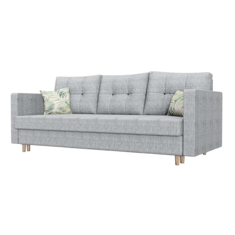 Kanapa Tapicerowana Royal – Rozkładana Sofa 194x140 cm z Pojemnikiem na Pościel Drewniane Nóżki Tkanina Grupa 1 TAK Tkanina Grupa 2 NIE