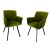 Zestaw 2x Krzesło Tapicerowane WIKI – Czarne Nogi + Zielony Velvet