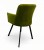 Zestaw 2x Krzesło Tapicerowane WIKI – Czarne Nogi + Zielony Velvet