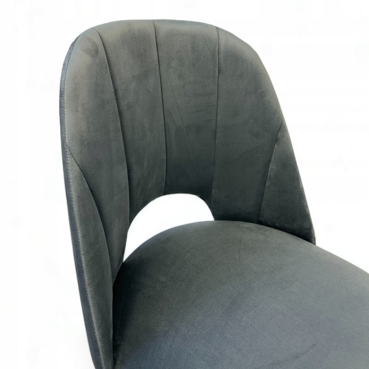 Zestaw 2x Krzesło Tapicerowane MAYA II – Dąb Jasny + Szary Velvet