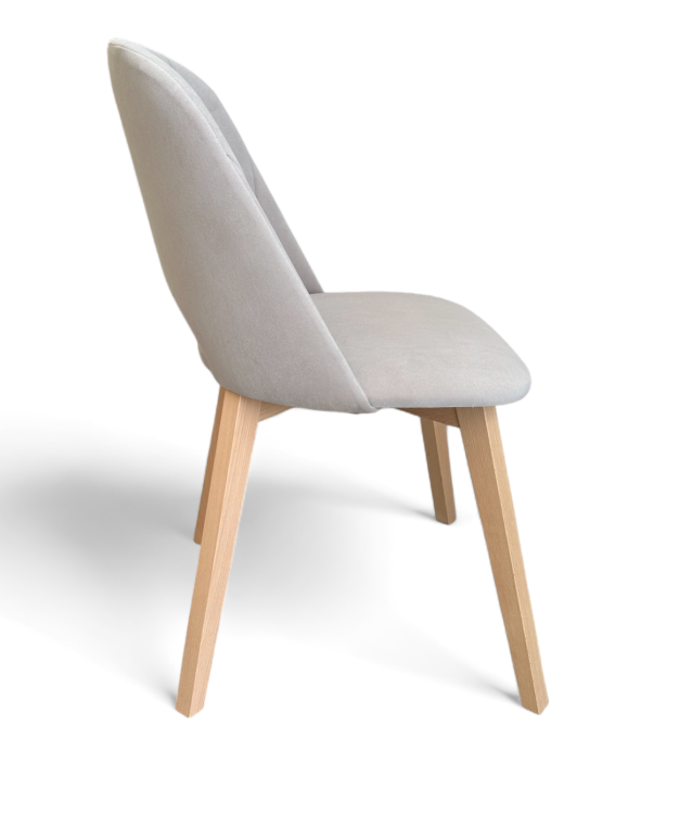 Zestaw 2x Krzesło Tapicerowane MAYA II – Buk + Beżowy Velvet MV09