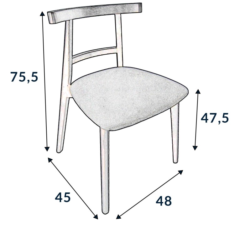 Zestaw 2x Krzesło Czarne Tapicerowane KT71 na Czarnym Drewnianym Stelażu