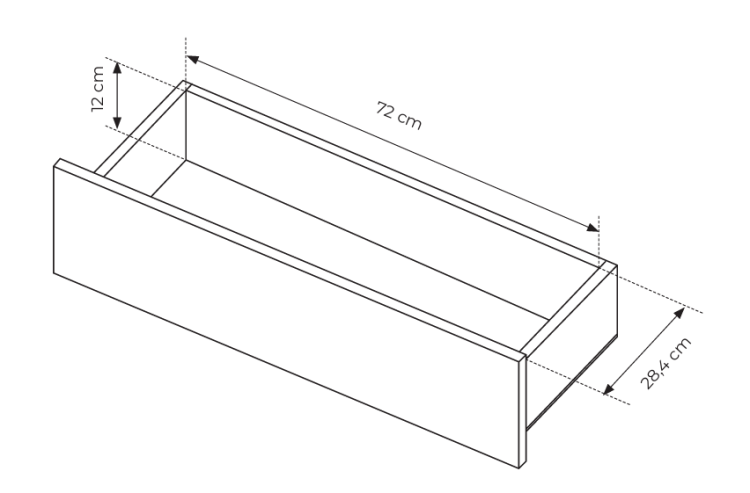 KOMODA 180 cm LANGIA do salonu SZUFLADY Dąb Avoke + Czarny | Nowoczesny Styl