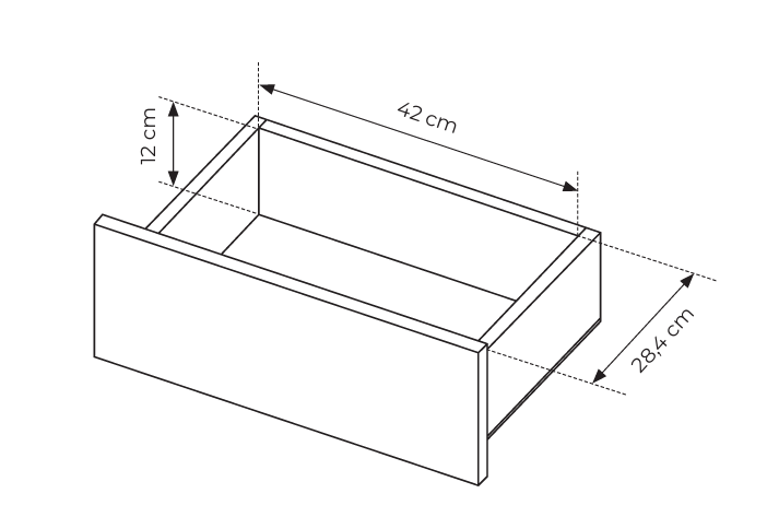 KOMODA 150 cm LANGIA do salonu SZUFLADY Dąb Avoke + Czarny | Nowoczesny Styl