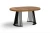 Stół Okrągły 100-200cm lamel metalowy czarny.webp