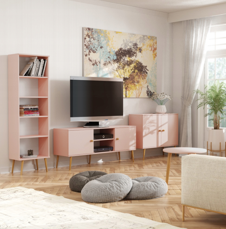 Meble ROSE kolor róż naturalny aranżacja